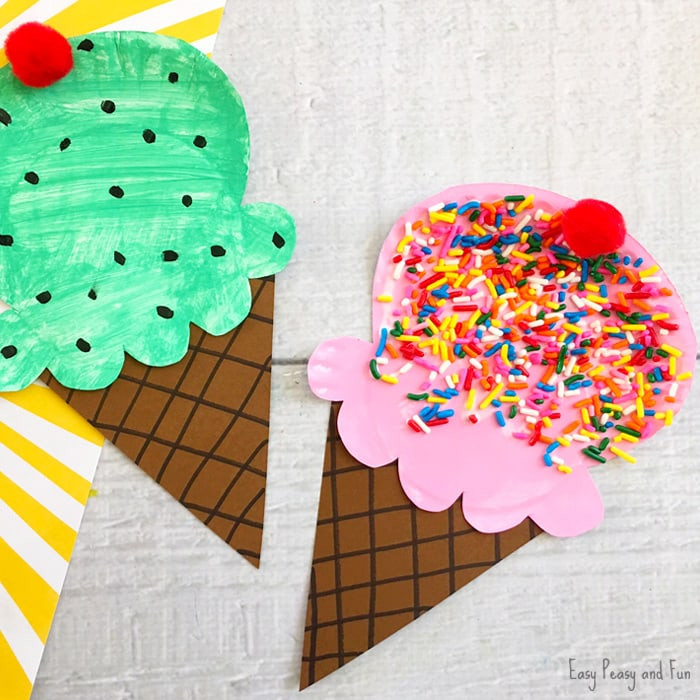Preschool Summer Craft
 Paper Plate Ice Cream Craft Summer Craft Idea for Kids