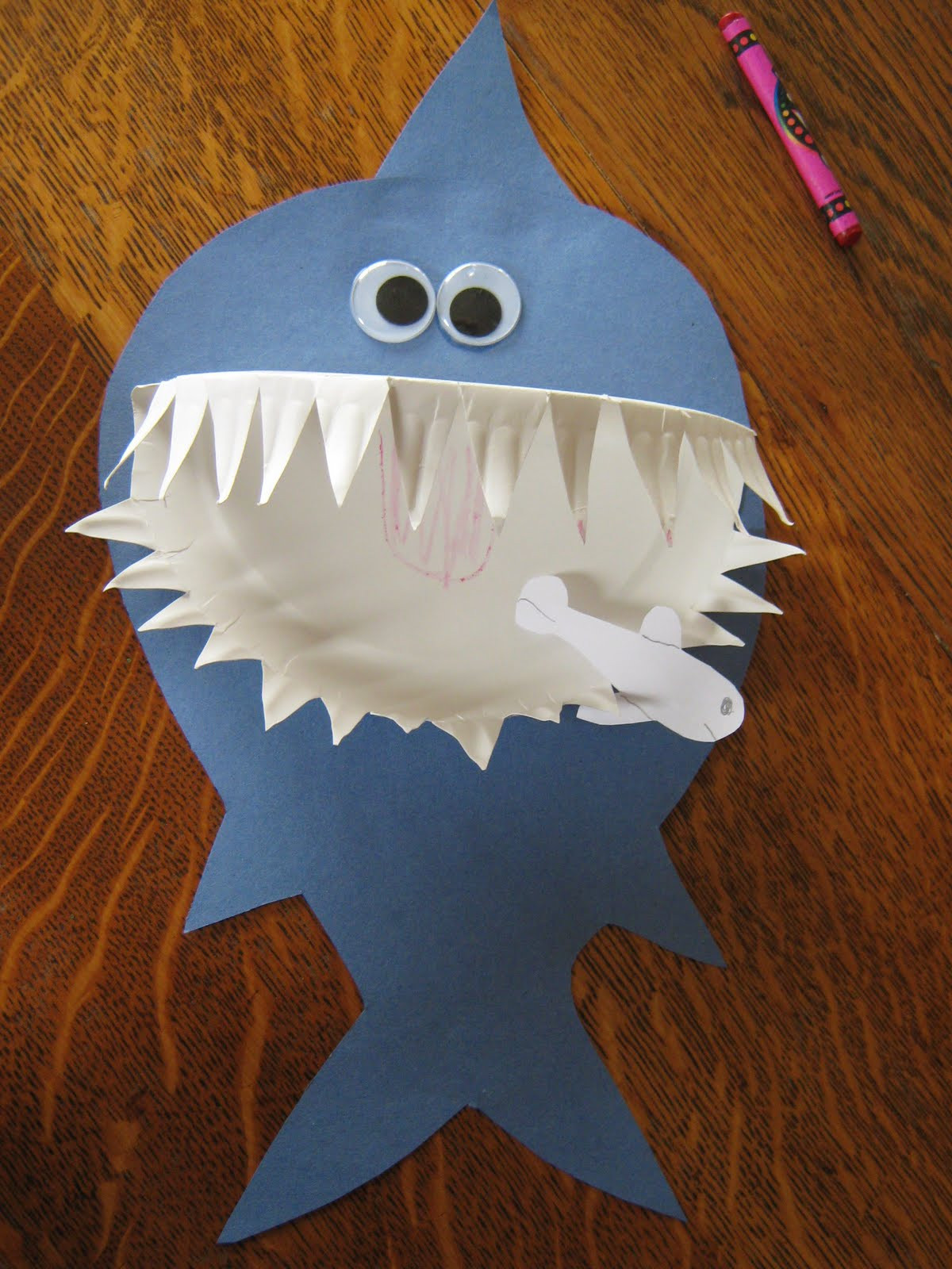 Preschoolers Art And Craft
 Almost Unschoolers Paper Plate Shark Craft