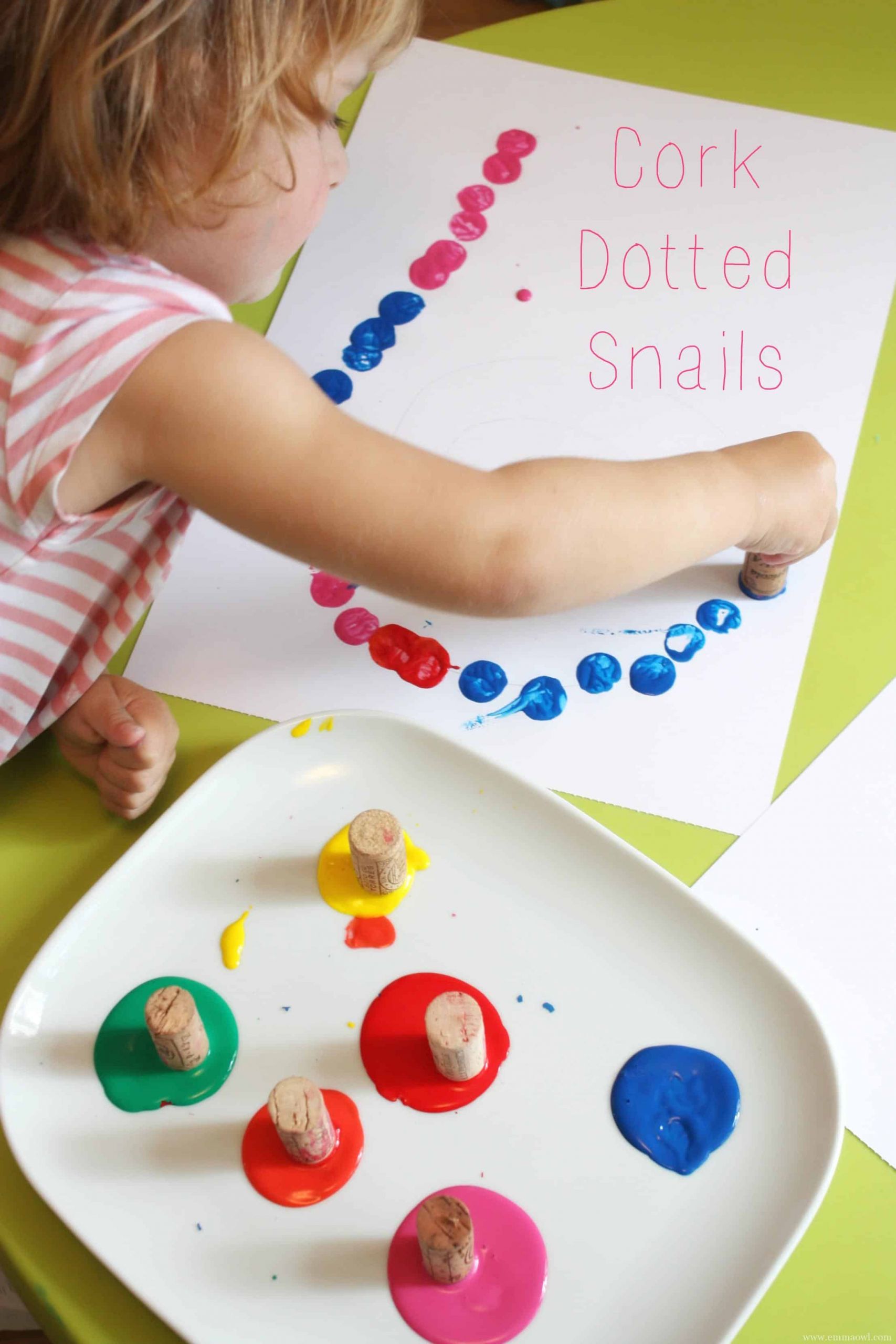 Preschoolers Art And Craft
 Cork Dotted Snail PELITABANGSA CA