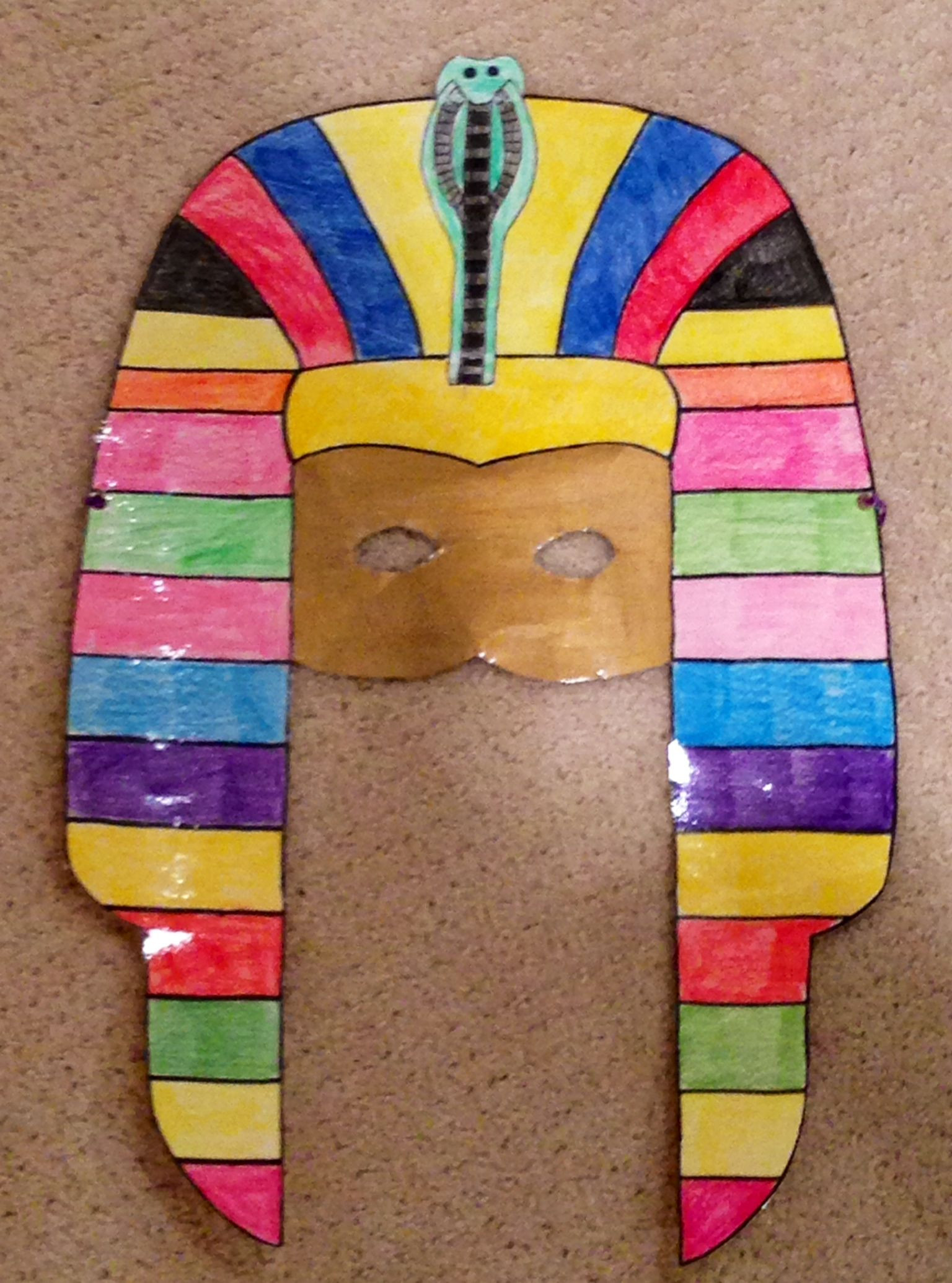 Preschoolers Art And Craft
 Cultural Craft Egyptian Headdress Craft