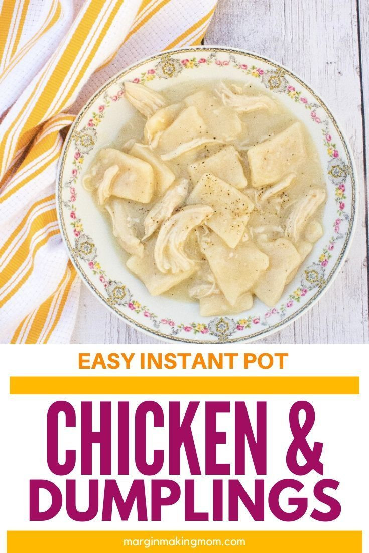 Pressure Cooker Xl Chicken And Dumplings
 The Best Pressure Cooker Instant Pot Chicken and