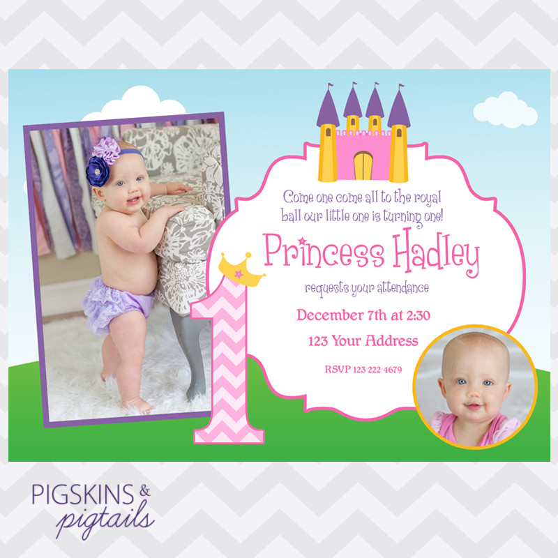 Princess 1st Birthday Invitations
 Princess First Birthday Invitations