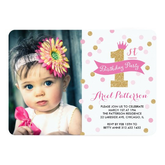 Princess 1st Birthday Invitations
 Birthday Party