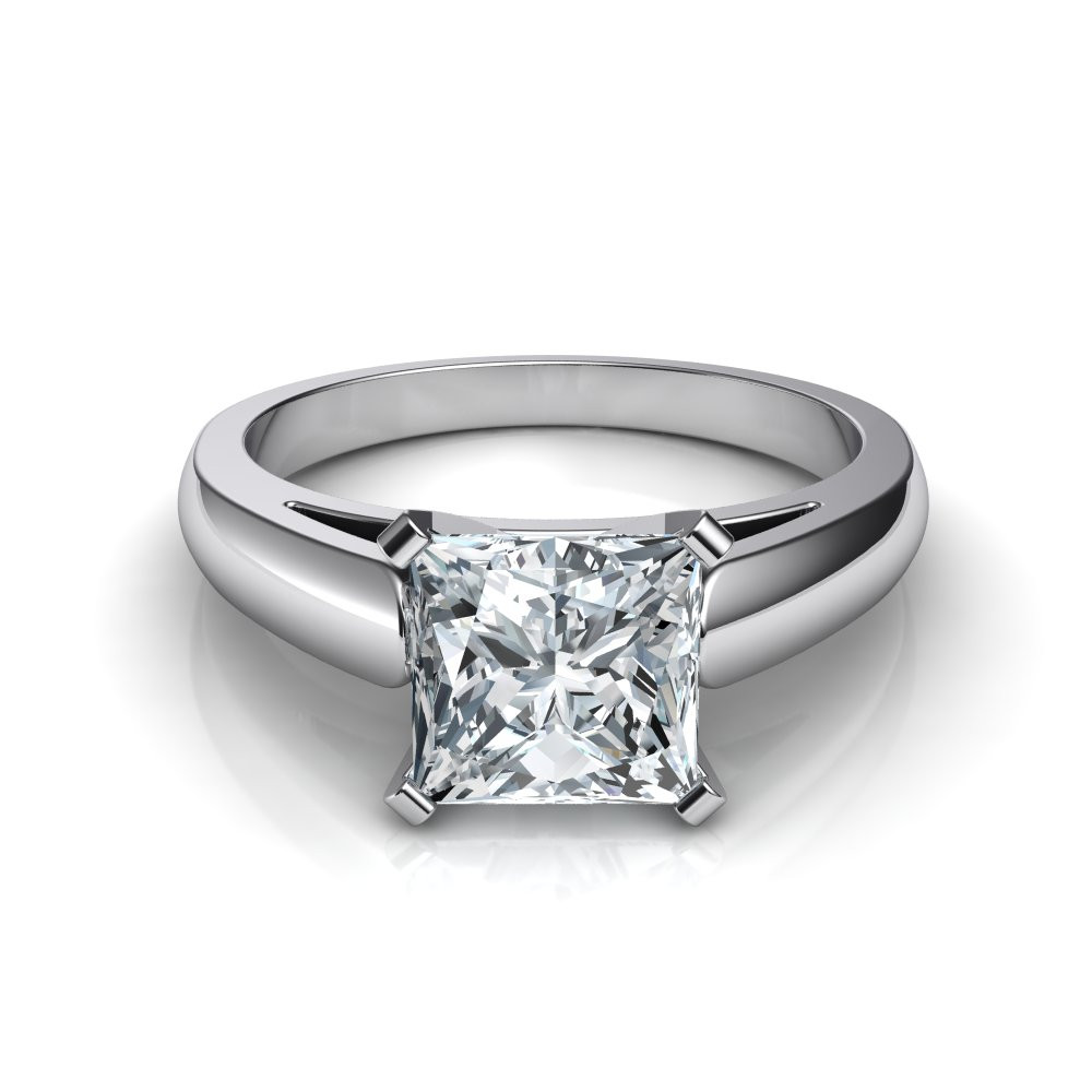 Princess Cut Engagement Ring
 Cathedral Princess Cut Diamond Engagement Ring