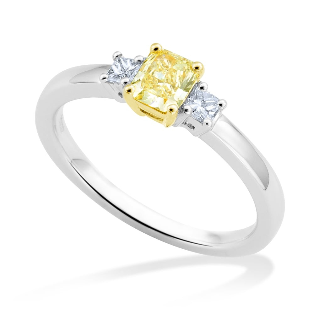 Princess Cut Yellow Gold Engagement Rings
 Berry s 18ct White Gold Princess Cut Yellow Diamond