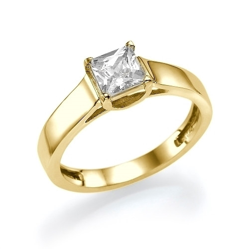 Princess Cut Yellow Gold Engagement Rings
 75 Carat Princess Cut Diamond Engagement Ring