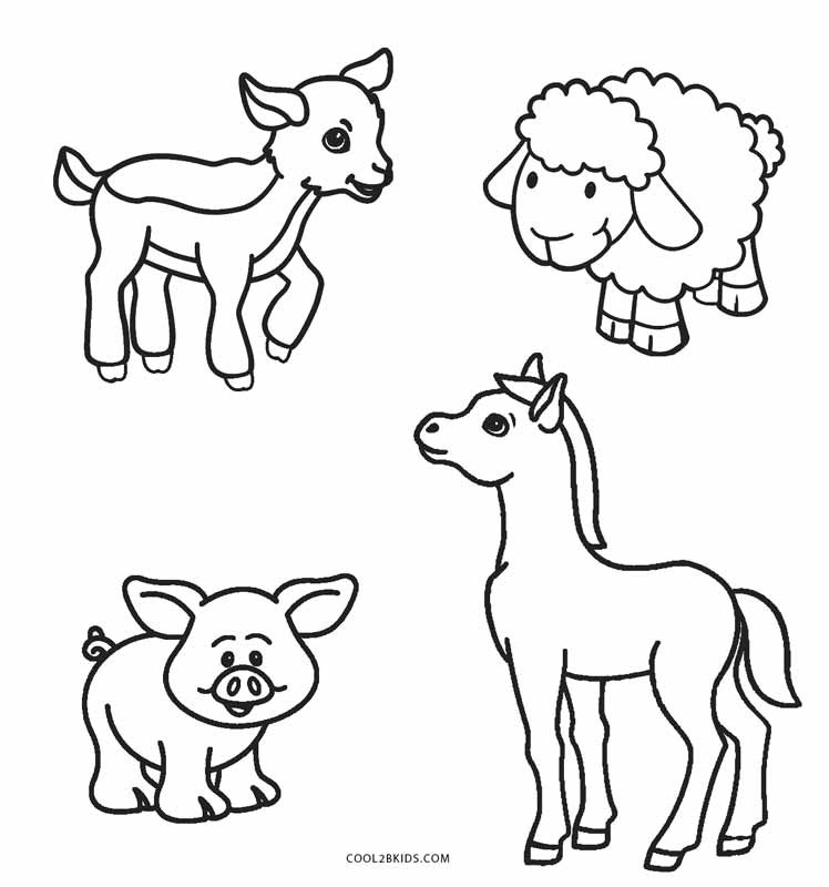 Printable Animal Coloring Pages For Kids
 Free Printable Farm Animal Coloring Pages For Kids