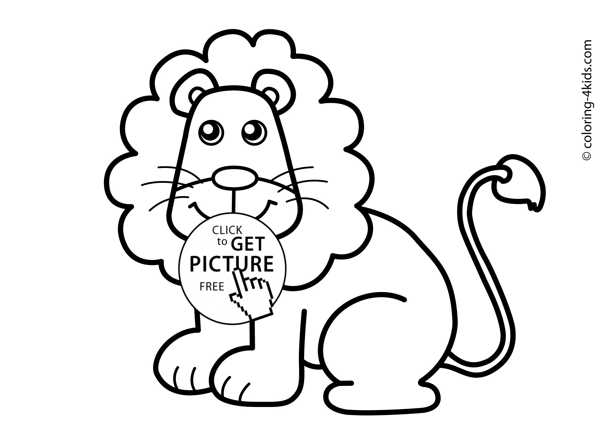 Printable Animal Coloring Pages For Kids
 Lion Animals coloring pages for kids printable free