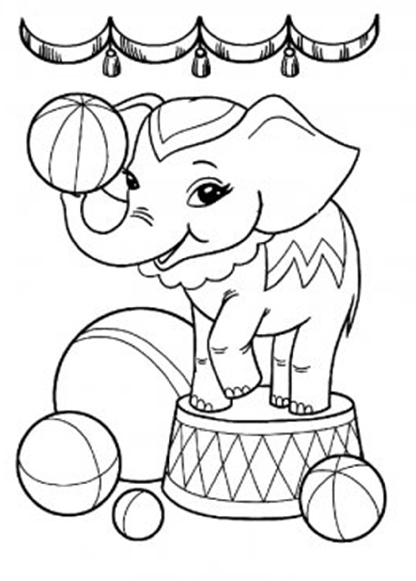 Printable Animal Coloring Pages For Kids
 Elephant Coloring Pages for kids printable for free
