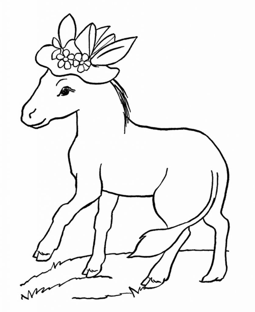 Printable Animal Coloring Pages For Kids
 Free Printable Donkey Coloring Pages For Kids