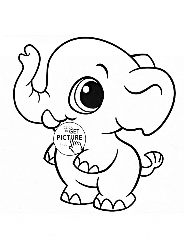 Printable Animal Coloring Pages For Kids
 Coloring Pages Little Elephant Coloring Page For Kids