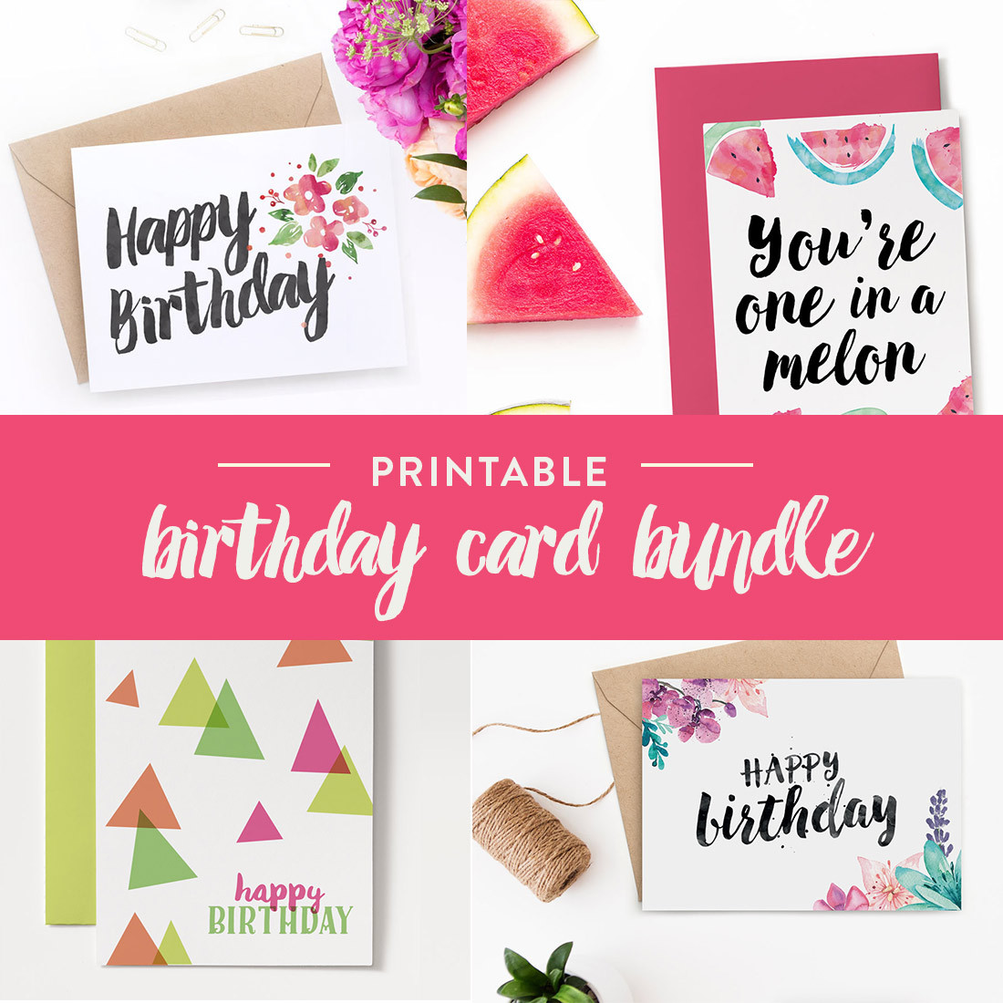 Printable Birthday Card
 Printable Birthday Cards – Bundle