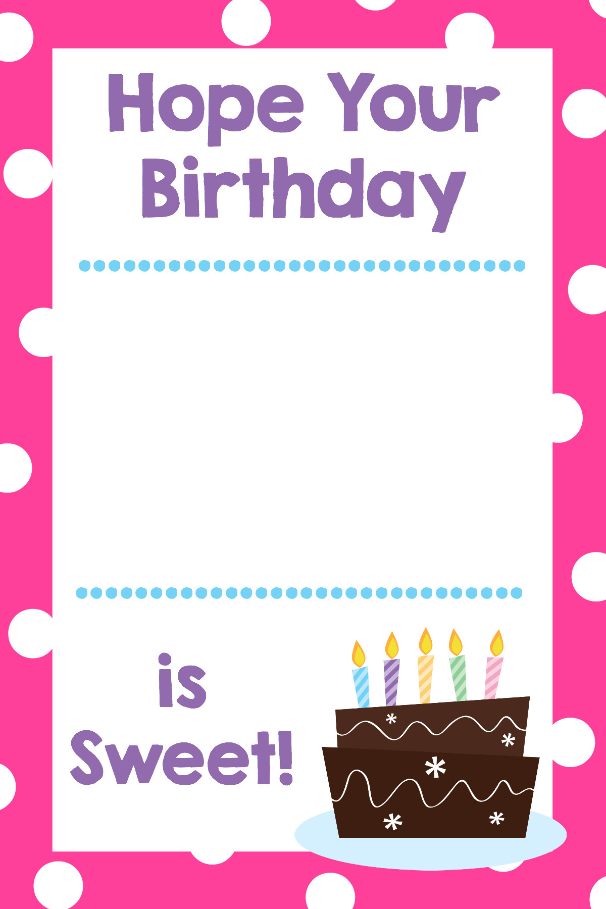 Printable Birthday Card
 Printable Birthday Gift Card Holders Crazy Little Projects