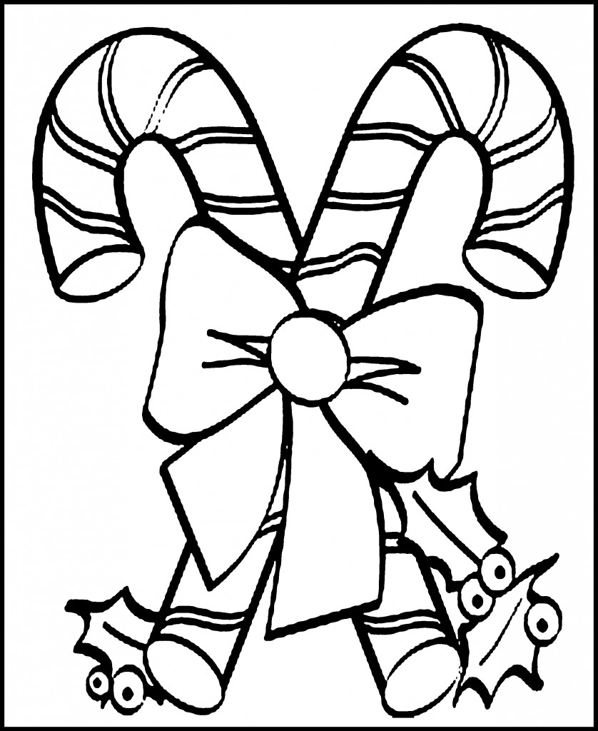 Printable Christmas Coloring Pages For Kids
 Free Printable Candy Cane Coloring Pages For Kids