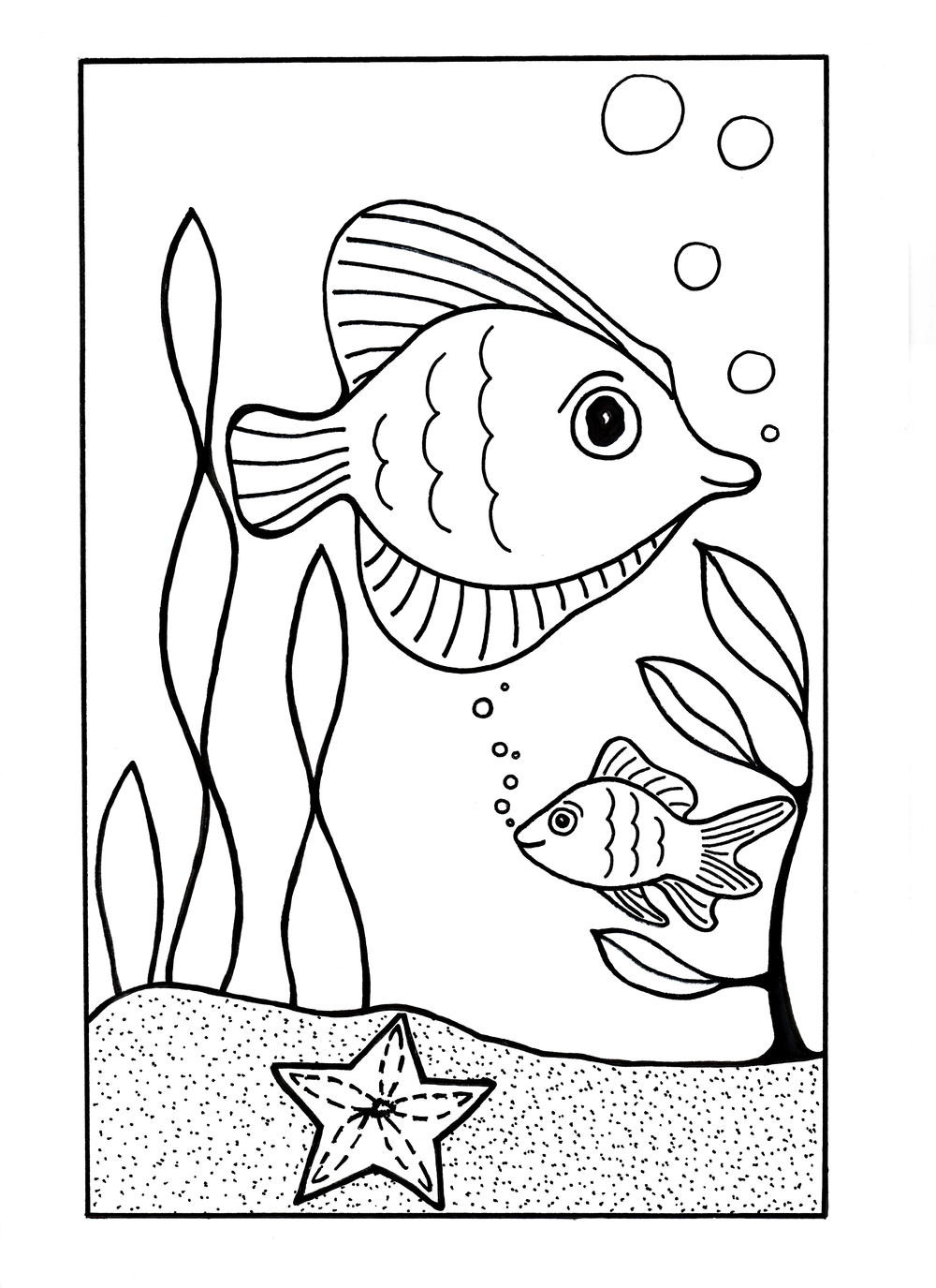 Printable Coloring Pages For Kids Animals
 Under the Sea Coloring Page