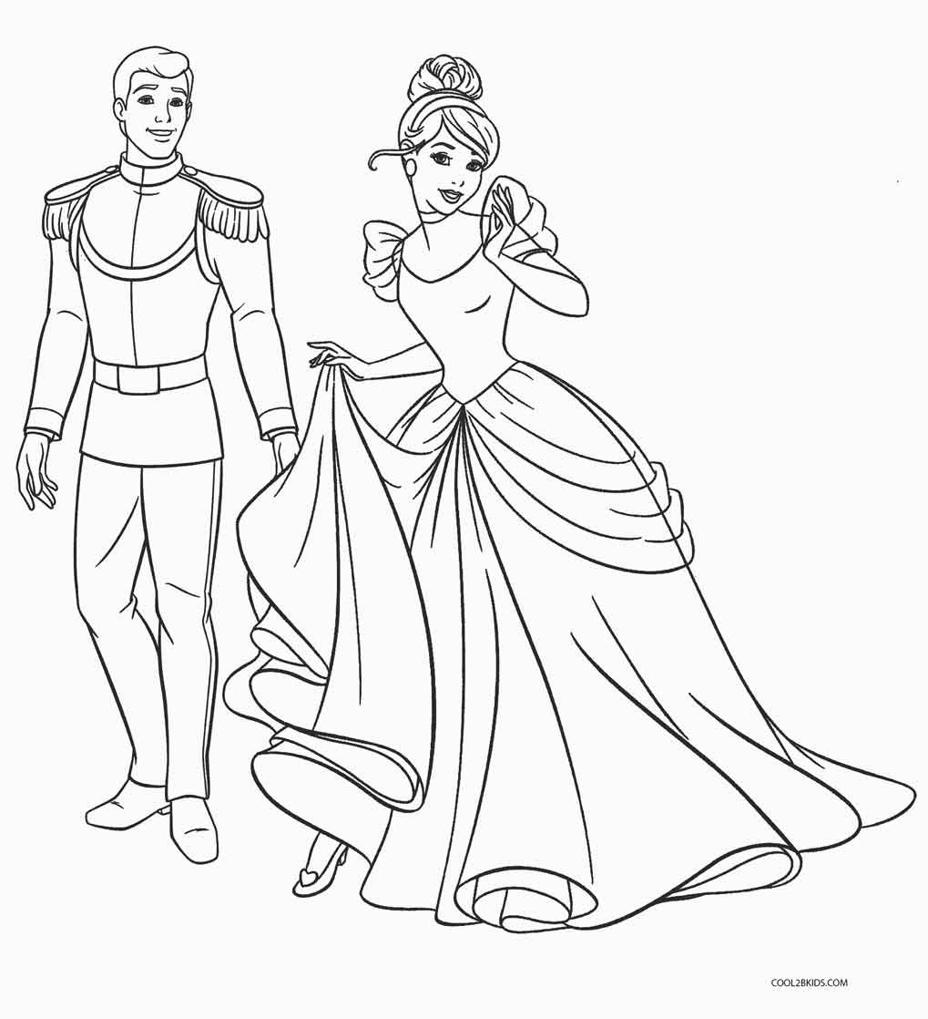 Printable Coloring Pages For Kids
 Free Printable Cinderella Coloring Pages For Kids