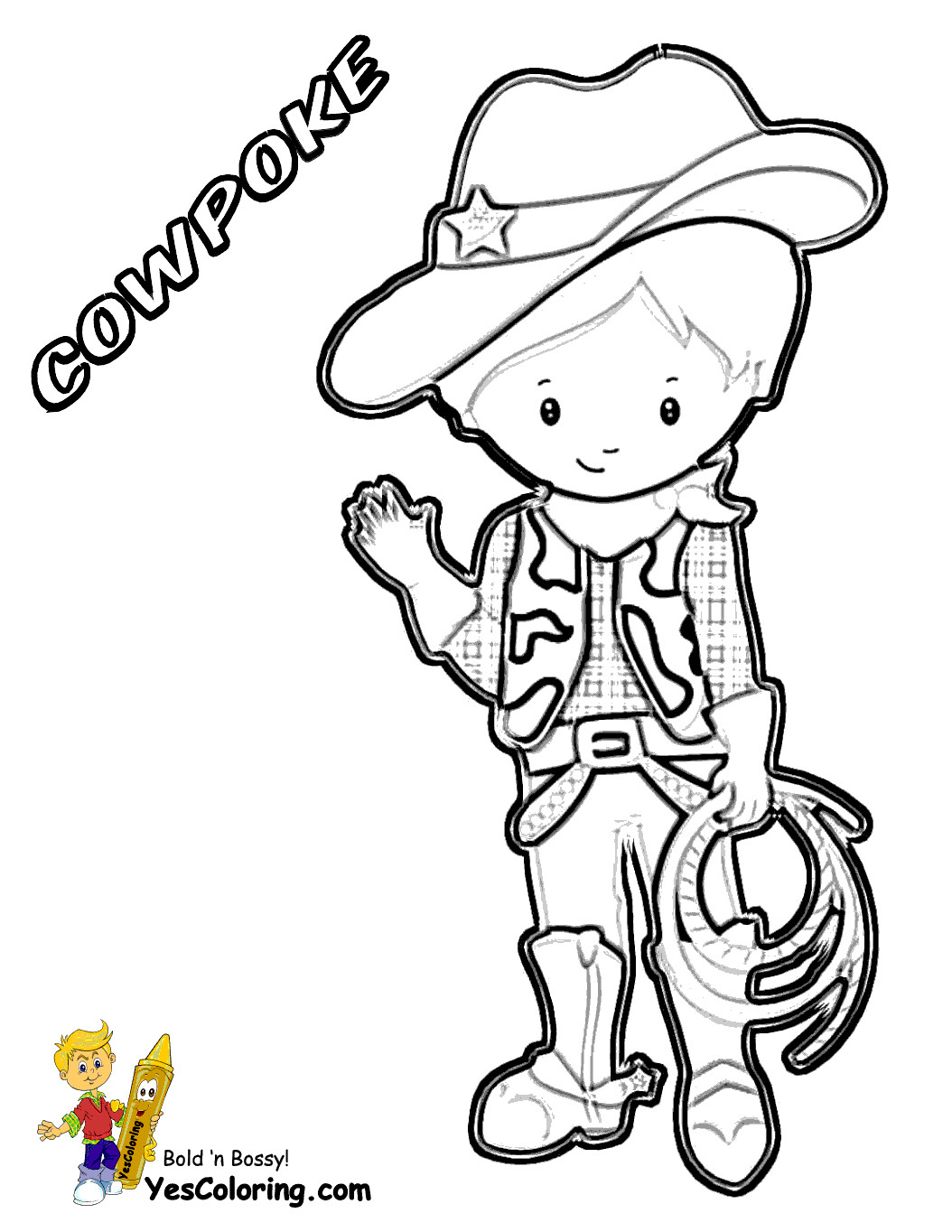 Printable Cowboy Coloring Pages
 Ride em Cowboy Coloring Free Coloring For Kids