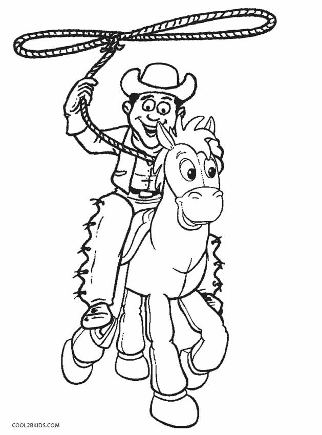 Printable Cowboy Coloring Pages
 Printable Cowboy Coloring Pages For Kids