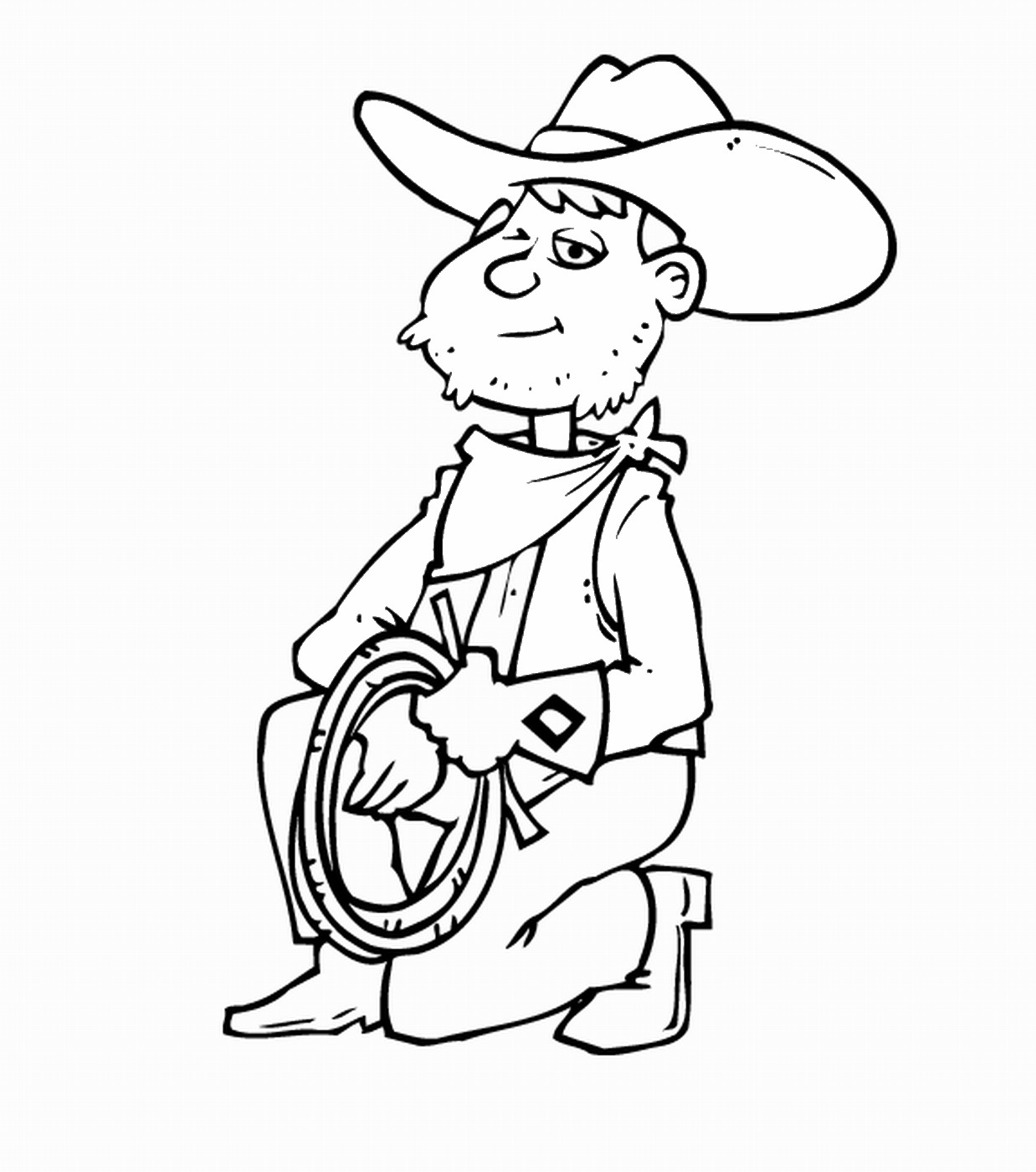 21 Of the Best Ideas for Printable Cowboy Coloring Pages – Home, Family ...