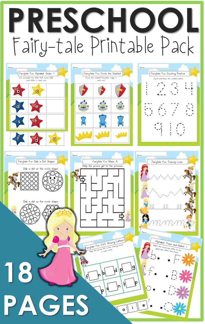 Printable Crafts For Preschoolers
 Preschool Fairy Tale Printable Pack The Relaxed Homeschool