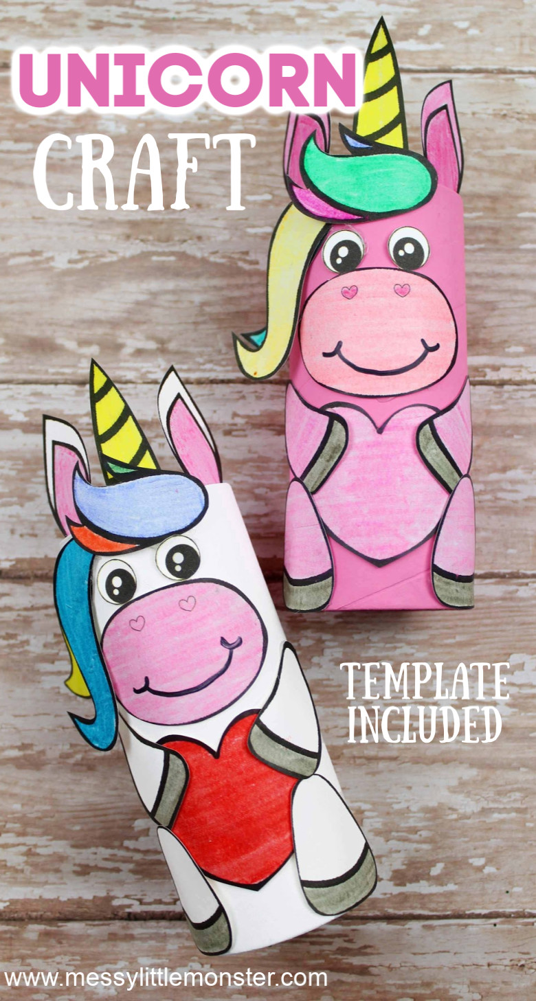 Printable Crafts For Preschoolers
 Cardboard tube unicorn craft for preschoolers with