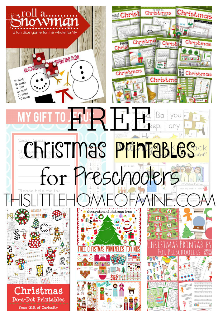 Printable Crafts For Preschoolers
 Free Christmas Printables for Preschoolers This Little