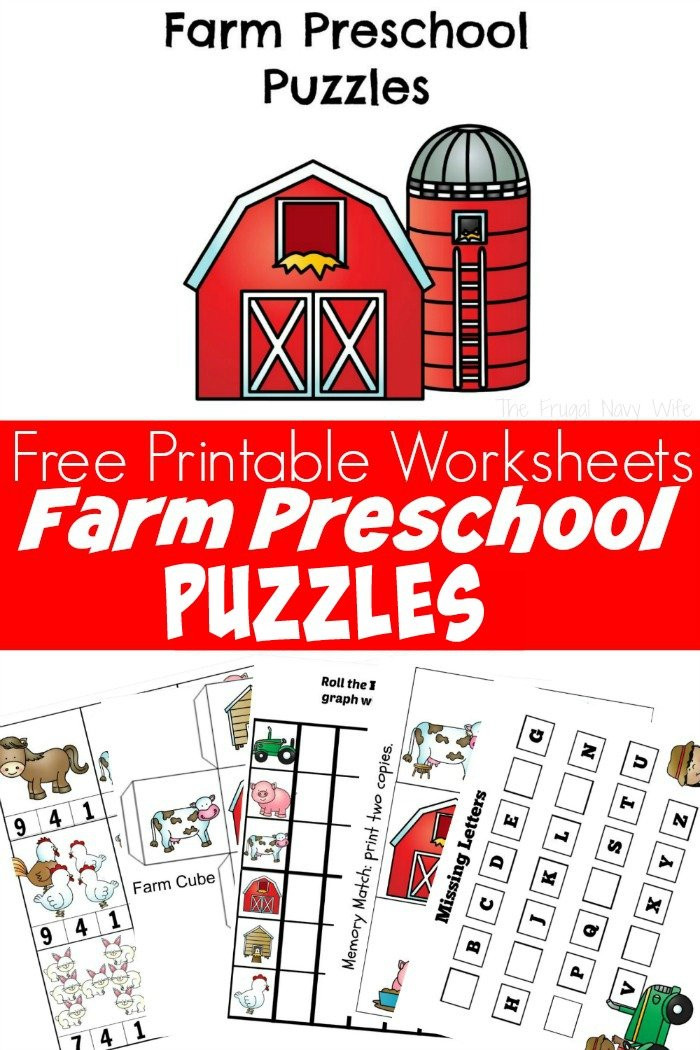 Printable Crafts For Preschoolers
 Farm Animal Puzzles Free Preschool Worksheets Printable