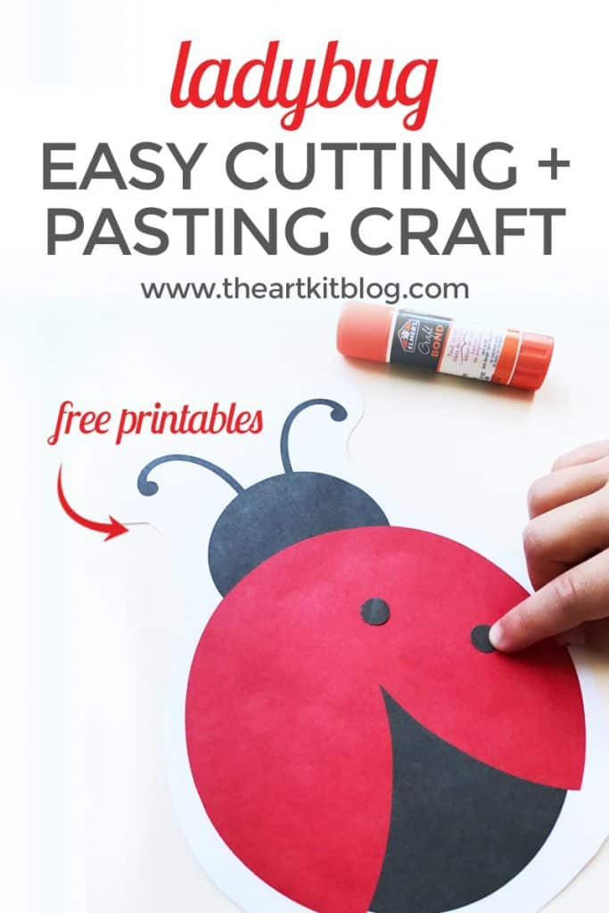 Printable Crafts For Preschoolers
 Ladybug Cutting and Pasting Activity for Kids Homeschool