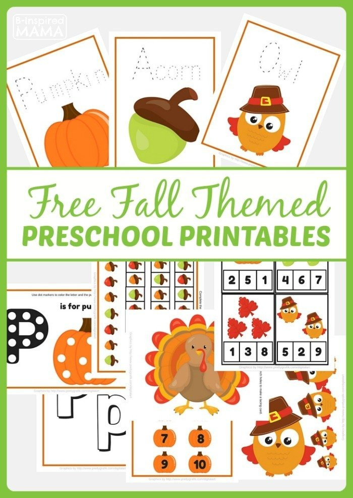 Printable Crafts For Preschoolers
 Fall Themed Preschool Printables