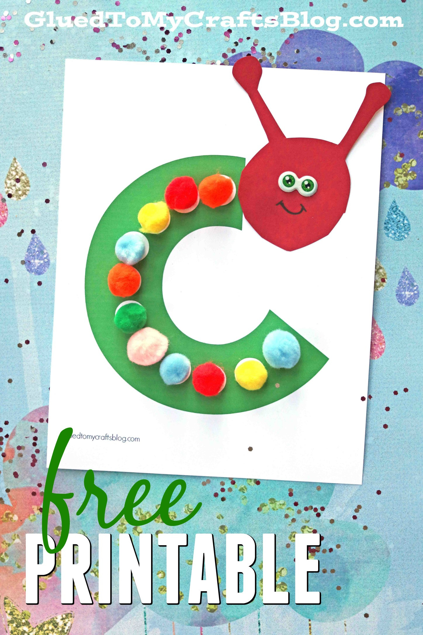 Printable Crafts For Toddlers
 C is for Caterpillar Free Printable Kid Craft Glued To