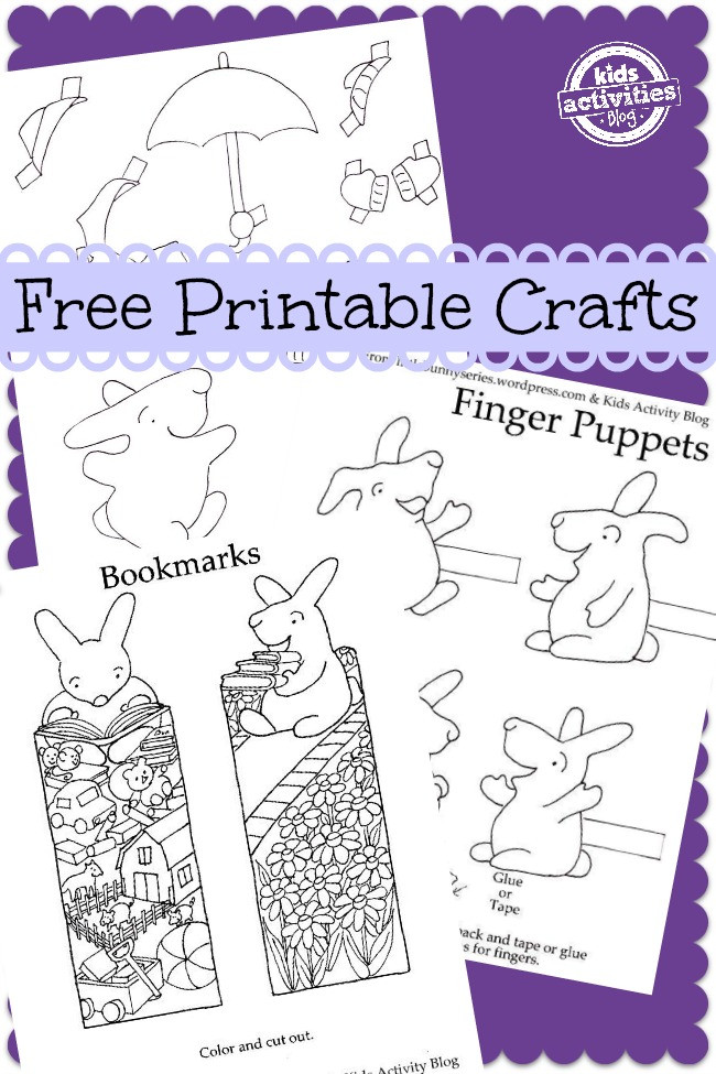 Printable Crafts For Toddlers
 FREE Kids Craft Printables