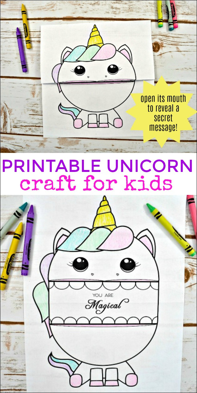 Printable Crafts For Toddlers
 Printable Unicorn Craft for Kids Mess for Less