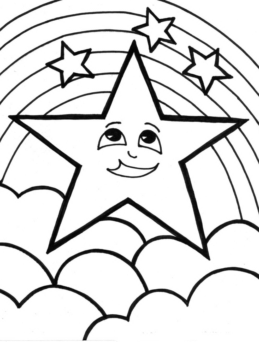 Printable Rainbow Coloring Sheet
 Rainbow Coloring Pages for childrens printable for free