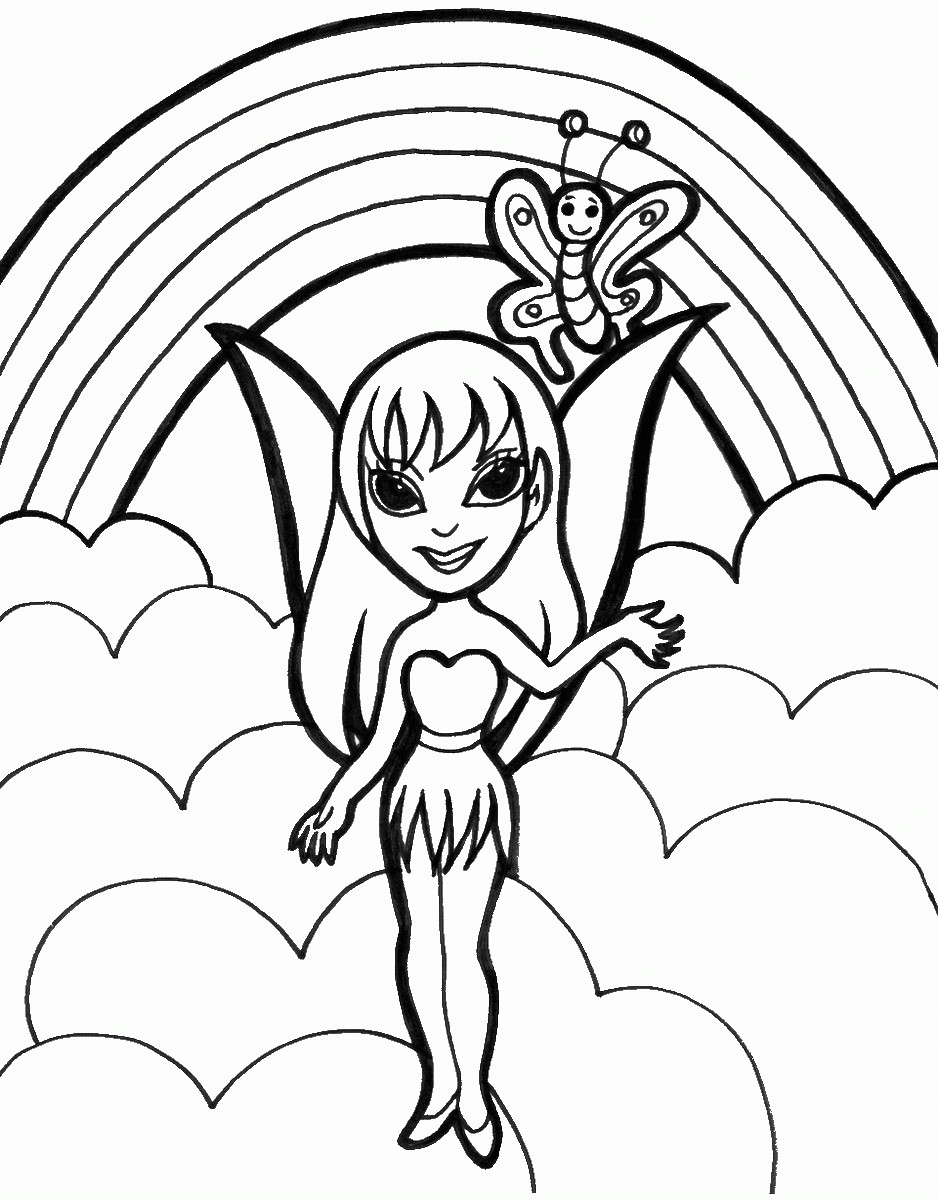 Printable Rainbow Coloring Sheet
 Rainbow Coloring Pages