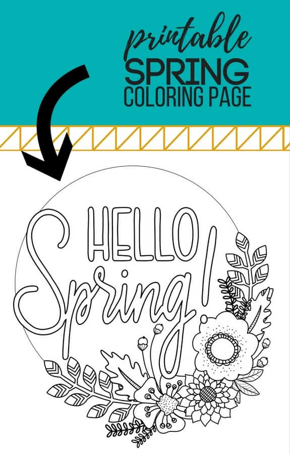 Printable Spring Coloring Pages
 Printable Spring Coloring Page Over The Big Moon