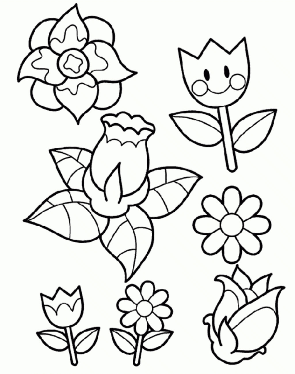 Printable Spring Coloring Pages
 Printable Spring Flower Coloring Pages Coloring Home