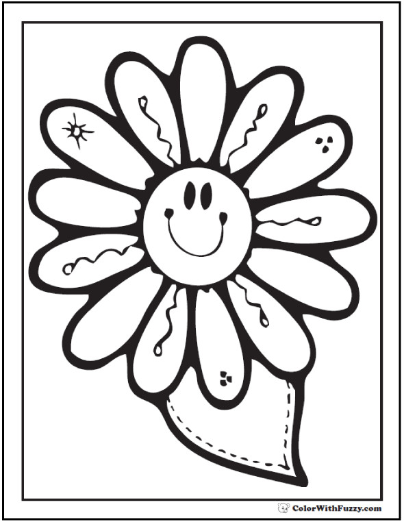 Printable Spring Coloring Pages
 Spring flowers Coloring Page 28 Spring Coloring Pages