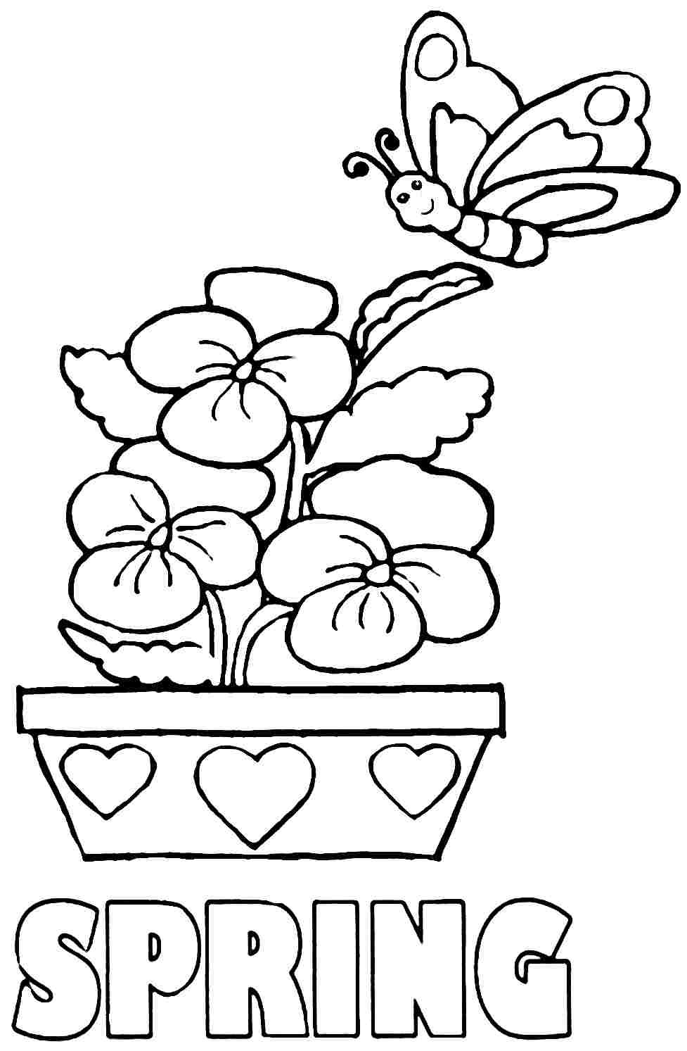 Printable Spring Coloring Pages
 Free Coloring Pages Spring Season Coloring Home