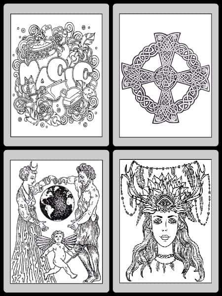 Printable Wiccan Coloring Pages
 Pagan Symbols Free Pagan Coloring Pages Wicca Book of