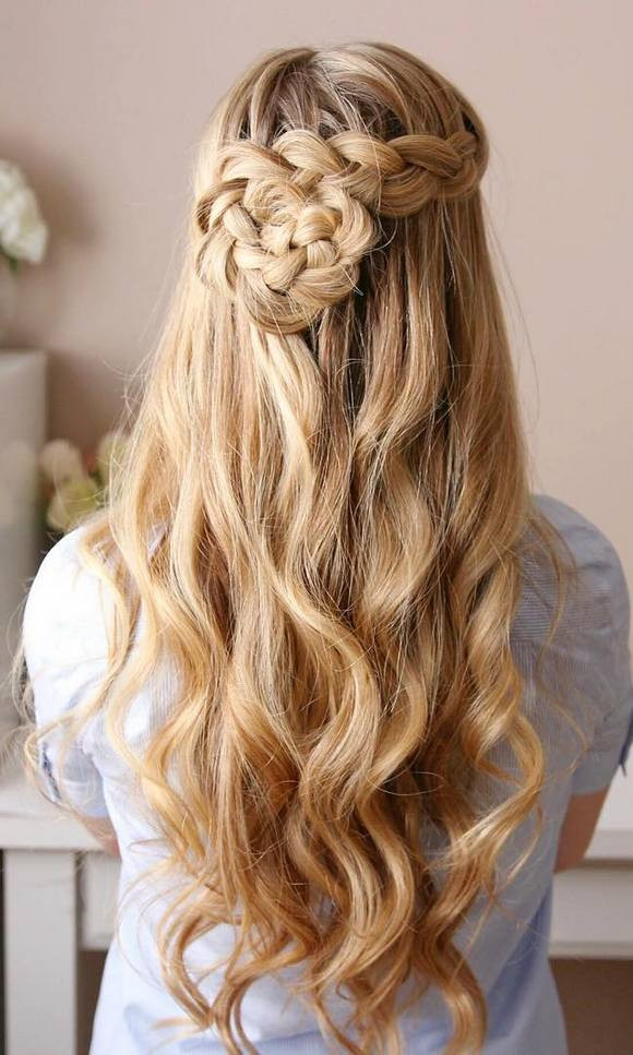 Prom Hairstyle With Flowers
 75 Trendy Long Wedding & Prom Hairstyles to Try in 2018