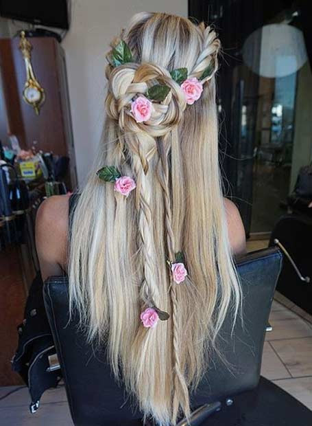 Prom Hairstyle With Flowers
 31 Half Up Half Down Prom Hairstyles Page 2 of 3