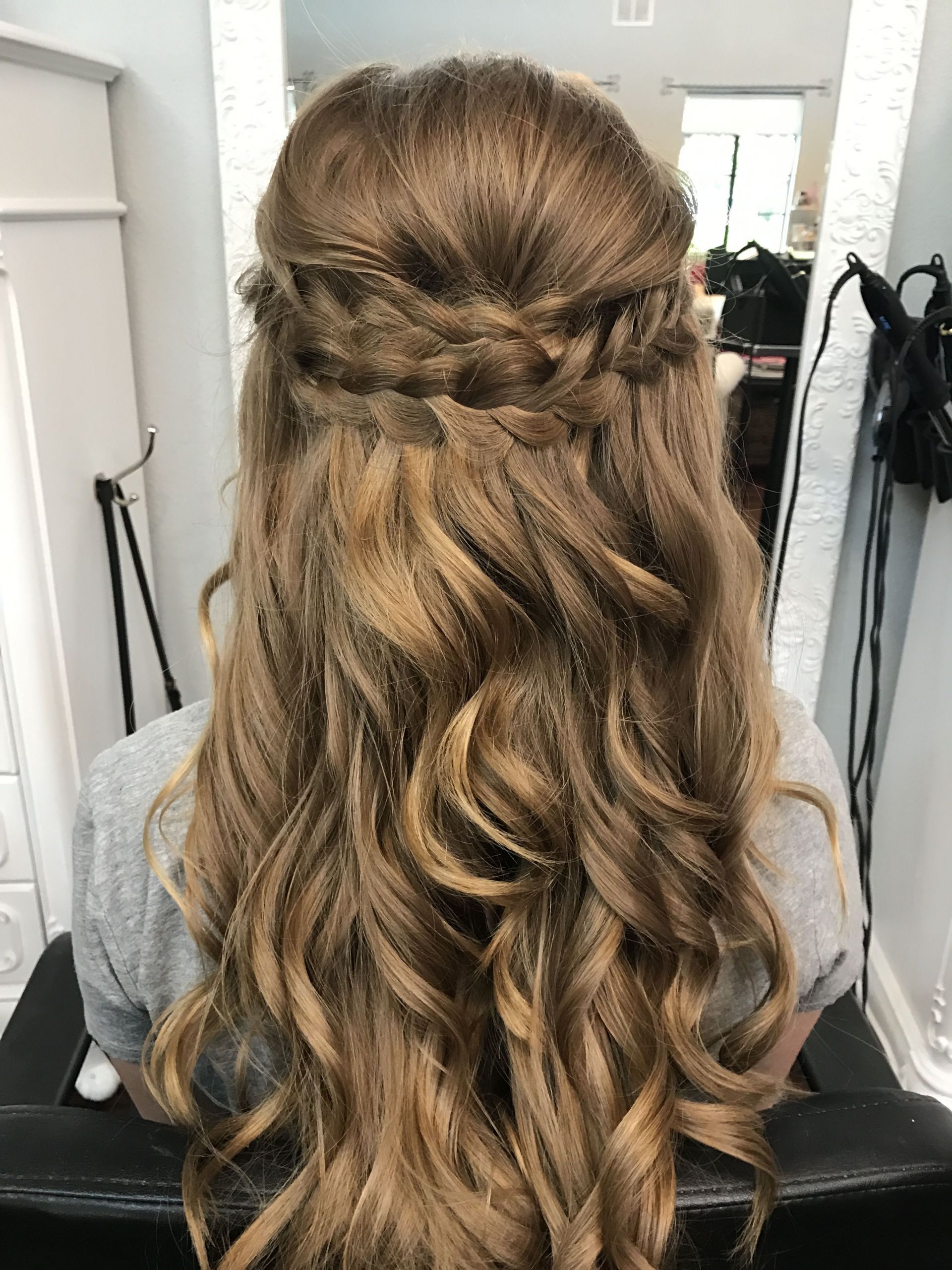 Prom Hairstyles Down With Braid
 Braided half up half down prom hair