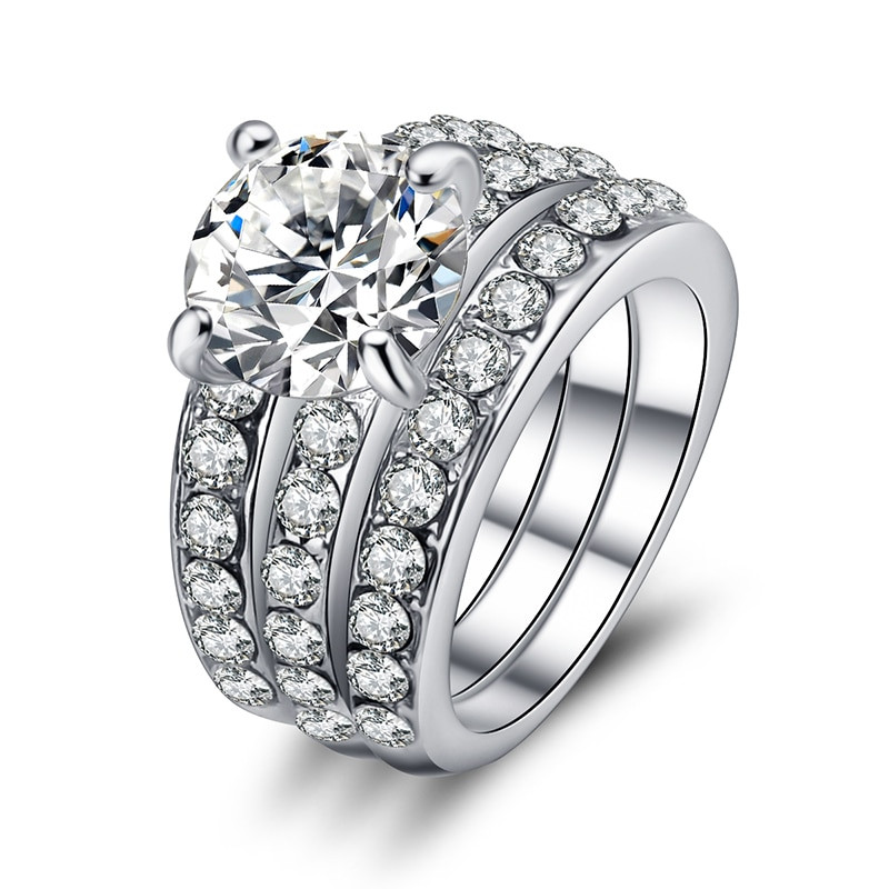 Promise Engagement Wedding Ring
 Aliexpress Buy CZ Engagement Wedding Ring Set 925