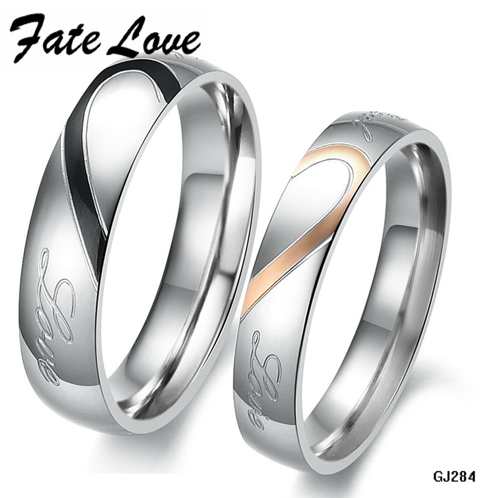 Promise Engagement Wedding Ring
 Fate Love His And Hers Promise Ring Sets Korean Couple