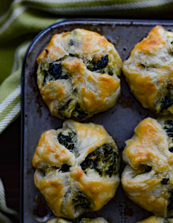 Puffed Pastry Appetizers
 Feta and Spinach Puff Pastry Appetizers