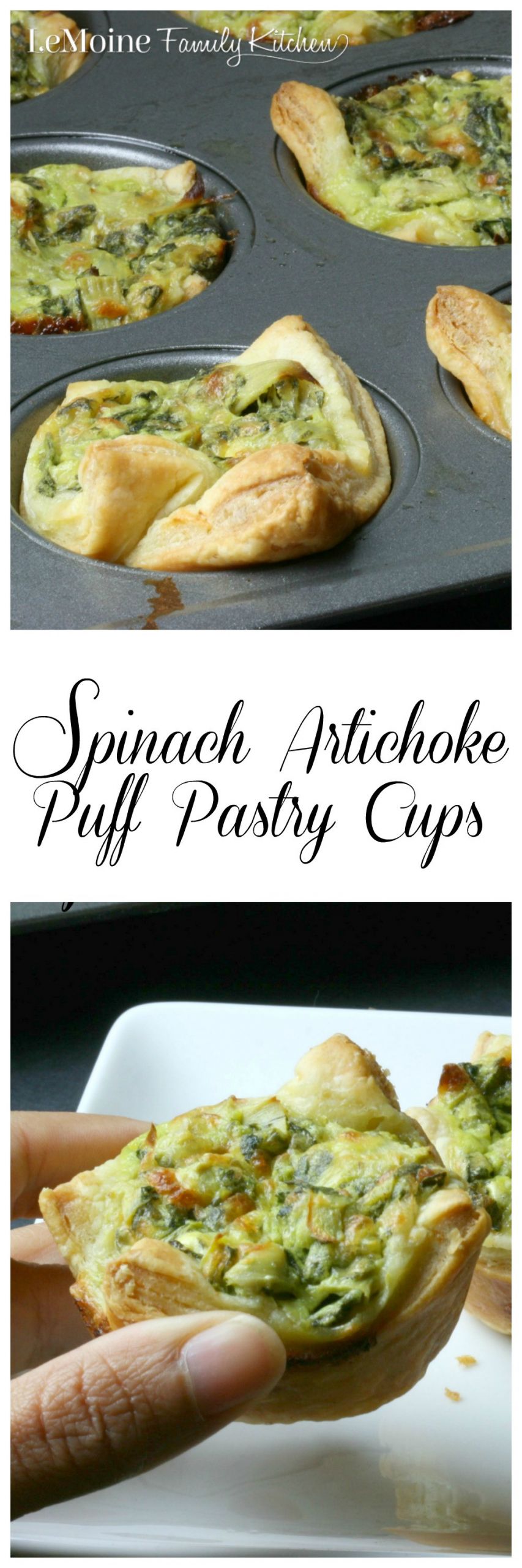 Puffed Pastry Appetizers
 Spinach Artichoke Puff Pastry Cups LeMoine Family Kitchen