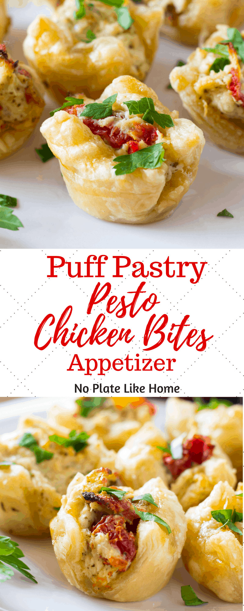 Puffed Pastry Appetizers
 Puff Pastry Pesto Chicken Bites Appetizer No Plate Like Home