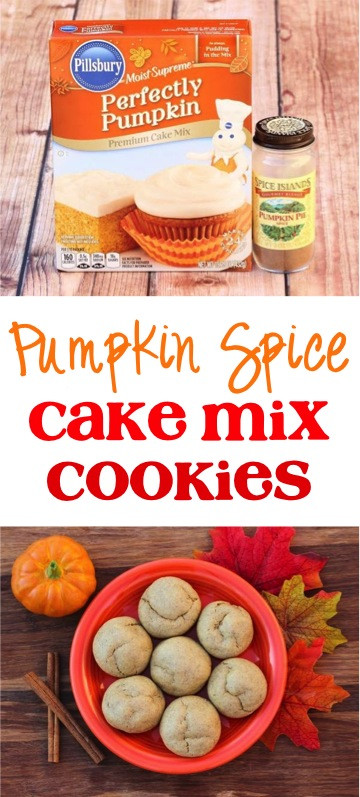 Pumpkin Cakemix Cookies
 Pumpkin Spice Cake Mix Cookies Recipe Just 4 Ingre nts