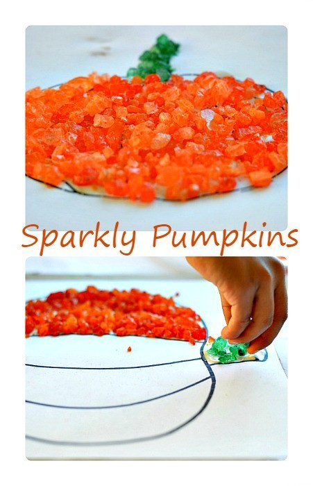 Pumpkin Craft Ideas Preschoolers
 Pumpkin Crafts for kids Sparkly Pumpkins