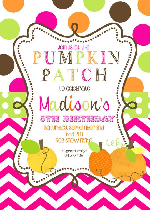 Pumpkin Patch Birthday Invitations
 Pumpkin patch Birthday party Invitations with by noteablechic